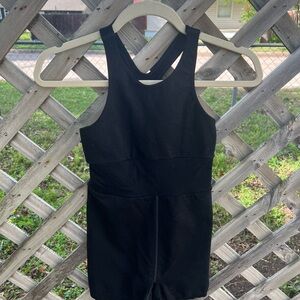 FP Movement by Free People Black Jumpsuit Velvet Sleeveless